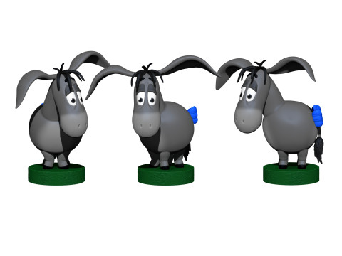 Eeyore for 3D printing STL 3 options Model Cetak 3D