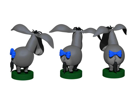 Eeyore for 3D printing STL 3 options 3D Print Model