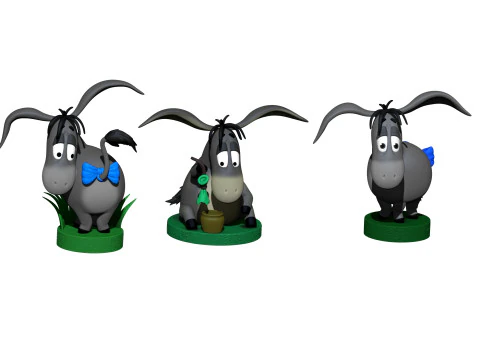 Eeyore for 3D printing STL 3 options 3D Print Model
