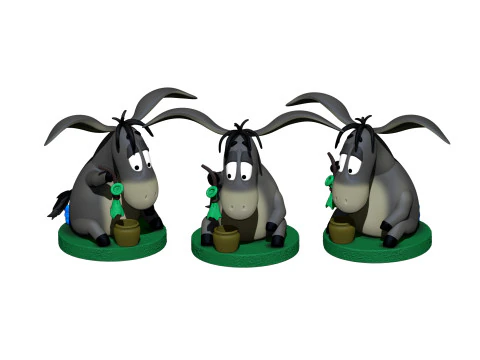 Eeyore for 3D printing STL 3 options 3D Print Model