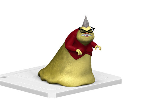 Roz voor 3D-print STL monsters INC 3D printmodel