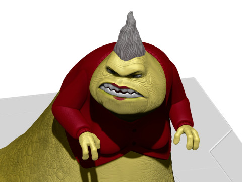 Roz voor 3D-print STL monsters INC 3D printmodel
