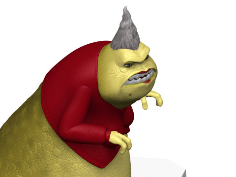 Roz voor 3D-print STL monsters INC 3D printmodel