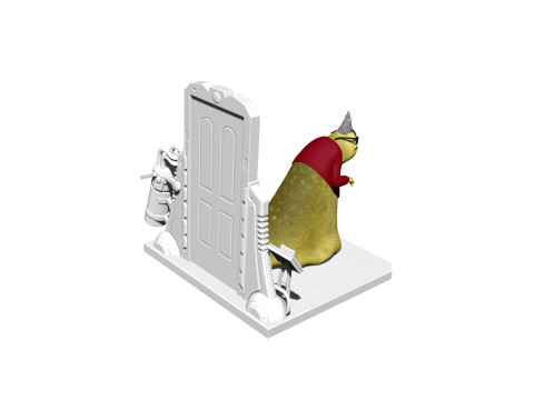 Roz voor 3D-print STL monsters INC 3D printmodel