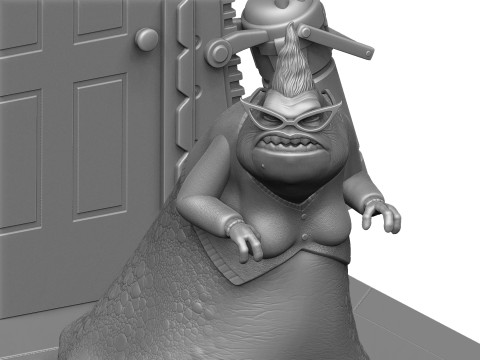 Roz voor 3D-print STL monsters INC 3D printmodel