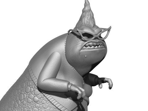 Roz voor 3D-print STL monsters INC 3D printmodel