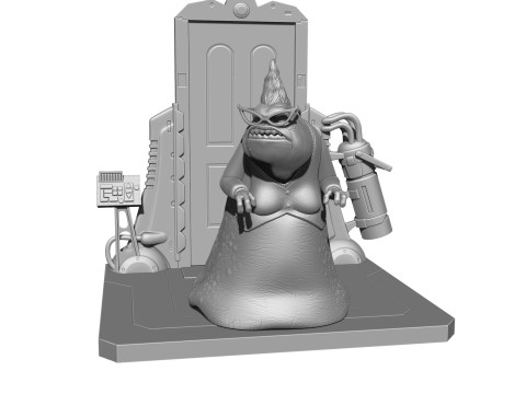 Roz voor 3D-print STL monsters INC 3D printmodel