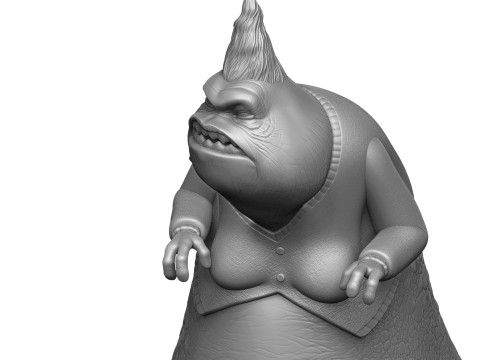 Roz voor 3D-print STL monsters INC 3D printmodel
