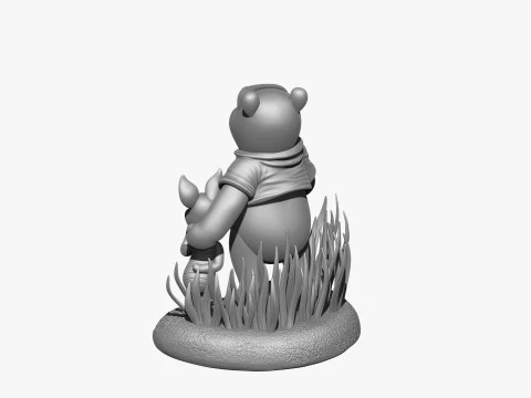 Winnie-the-Pooh and Piglet for 3D printing STL 3D Print Model