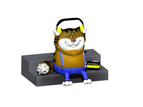 Fatcat für 3D-Druck STL 2-Optionen 3D Druckmodell