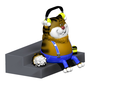 Fatcat für 3D-Druck STL 2-Optionen 3D Druckmodell