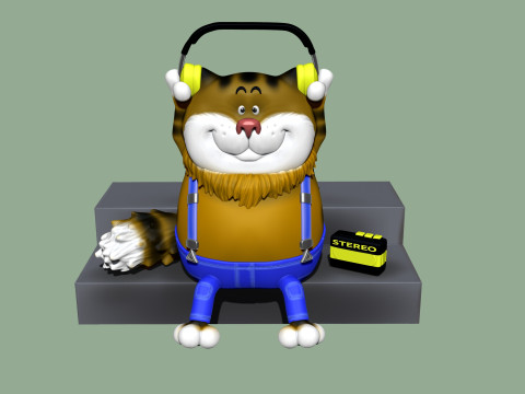 Fatcat für 3D-Druck STL 2-Optionen 3D Druckmodell