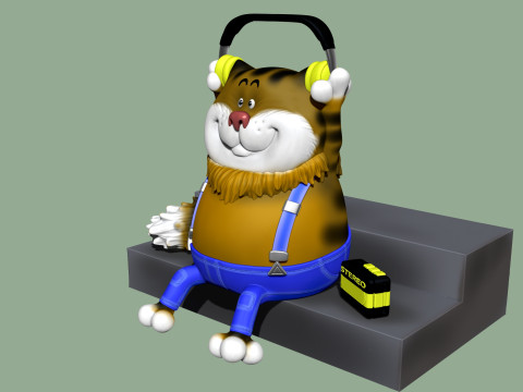 Fatcat für 3D-Druck STL 2-Optionen 3D Druckmodell