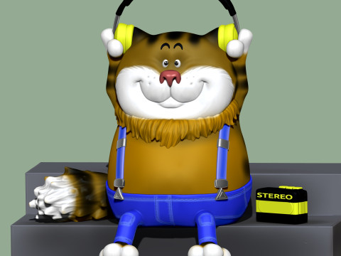 Fatcat für 3D-Druck STL 2-Optionen 3D Druckmodell