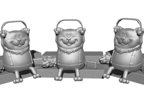 Fatcat für 3D-Druck STL 2-Optionen 3D Druckmodell