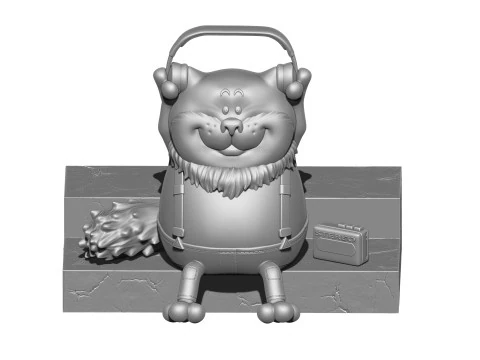 Fatcat for 3d print STL 2 options 3D Print Model