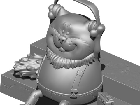 Fatcat für 3D-Druck STL 2-Optionen 3D Druckmodell