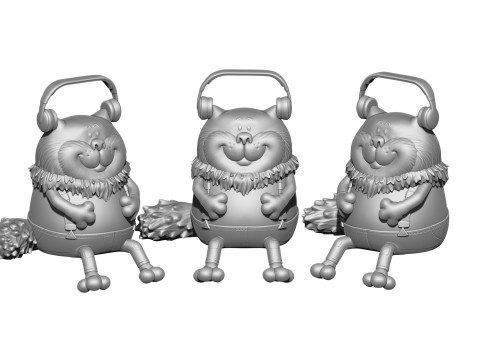 Fatcat für 3D-Druck STL 2-Optionen 3D Druckmodell