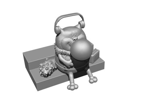 Fatcat für 3D-Druck STL 2-Optionen 3D Druckmodell