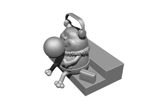 Fatcat für 3D-Druck STL 2-Optionen 3D Druckmodell