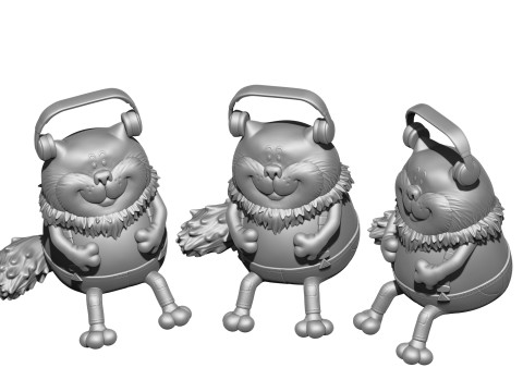 Fatcat für 3D-Druck STL 2-Optionen 3D Druckmodell