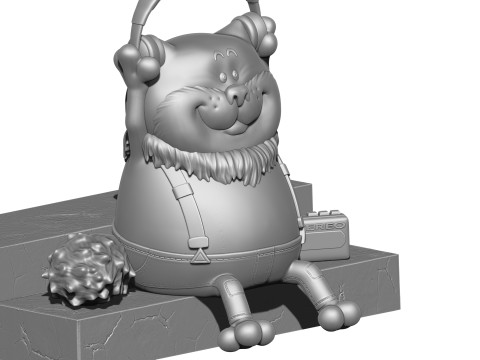 Fatcat für 3D-Druck STL 2-Optionen 3D Druckmodell