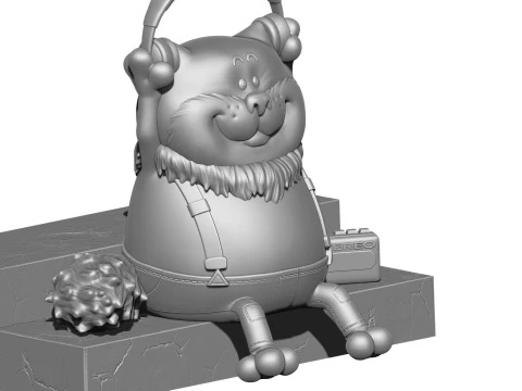 Fatcat for 3d print STL 2 options 3D Print Model