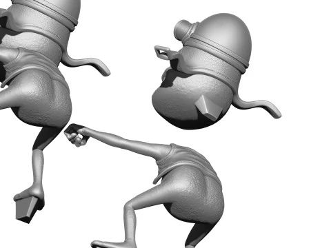 Crazy Frog STL 3D Print Model