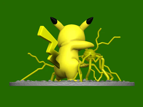PIKACHU FOR 3D PRINT STL 3D Print Model