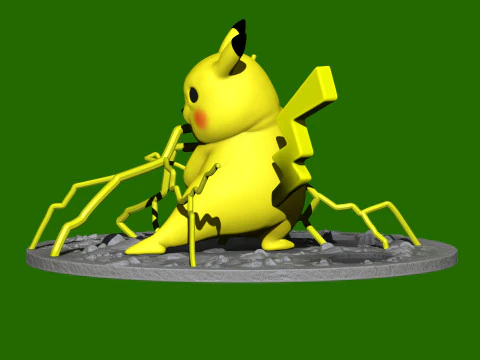 PIKACHU FOR 3D PRINT STL 3D Print Model