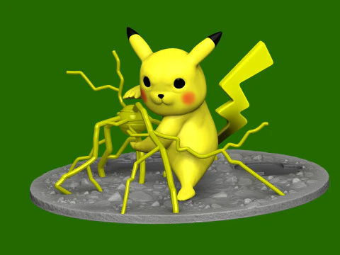 PIKACHU FOR 3D PRINT STL 3D Print Model