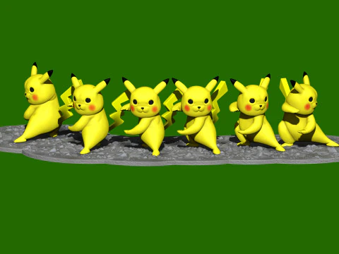 PIKACHU FOR 3D PRINT STL 3D Print Model