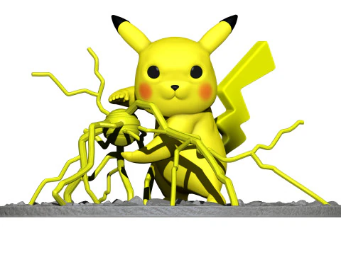 PIKACHU FOR 3D PRINT STL 3D Print Model