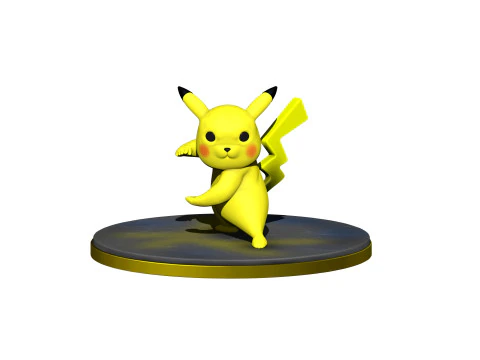 PIKACHU FOR 3D PRINT STL 3D Print Model