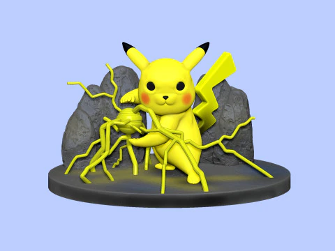 PIKACHU FOR 3D PRINT STL 3D Print Model