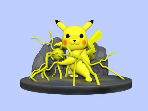 PIKACHU FOR 3D PRINT STL 3D Print Model