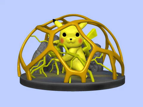 PIKACHU FOR 3D PRINT STL 3D Print Model
