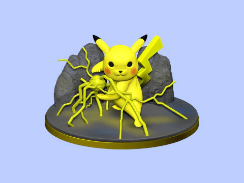 PIKACHU FOR 3D PRINT STL 3D Print Model