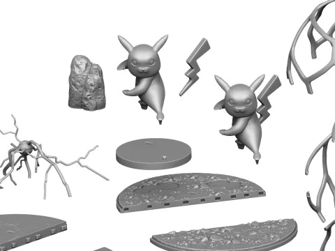 PIKACHU FOR 3D PRINT STL 3D Print Model