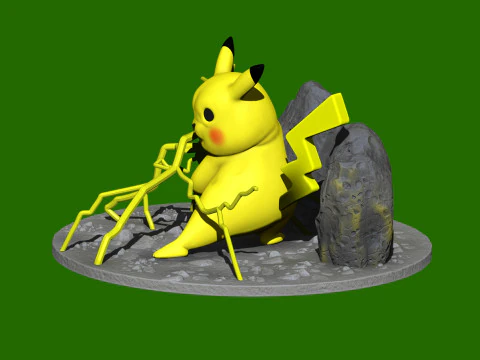 PIKACHU FOR 3D PRINT STL 3D Print Model