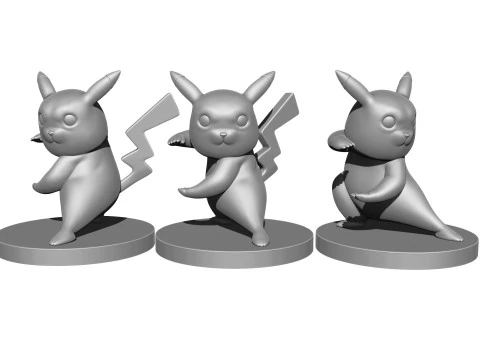 PIKACHU FOR 3D PRINT STL 3D Print Model