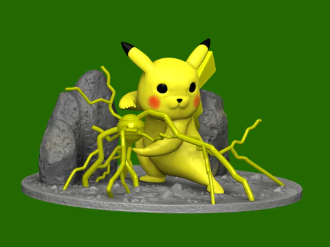 PIKACHU FOR 3D PRINT STL 3D Print Model