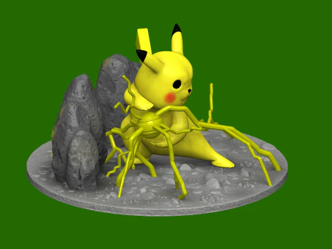 PIKACHU FOR 3D PRINT STL 3D Print Model