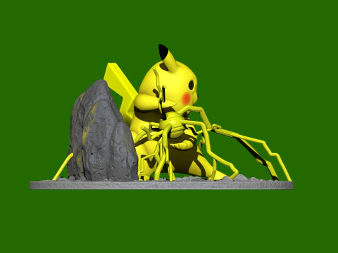 PIKACHU FOR 3D PRINT STL 3D Print Model