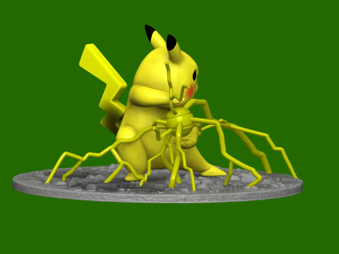 PIKACHU FOR 3D PRINT STL 3D Print Model
