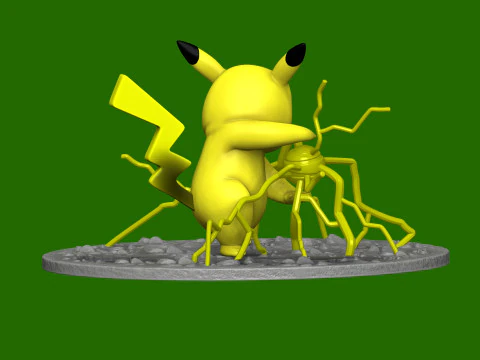 PIKACHU FOR 3D PRINT STL 3D Print Model