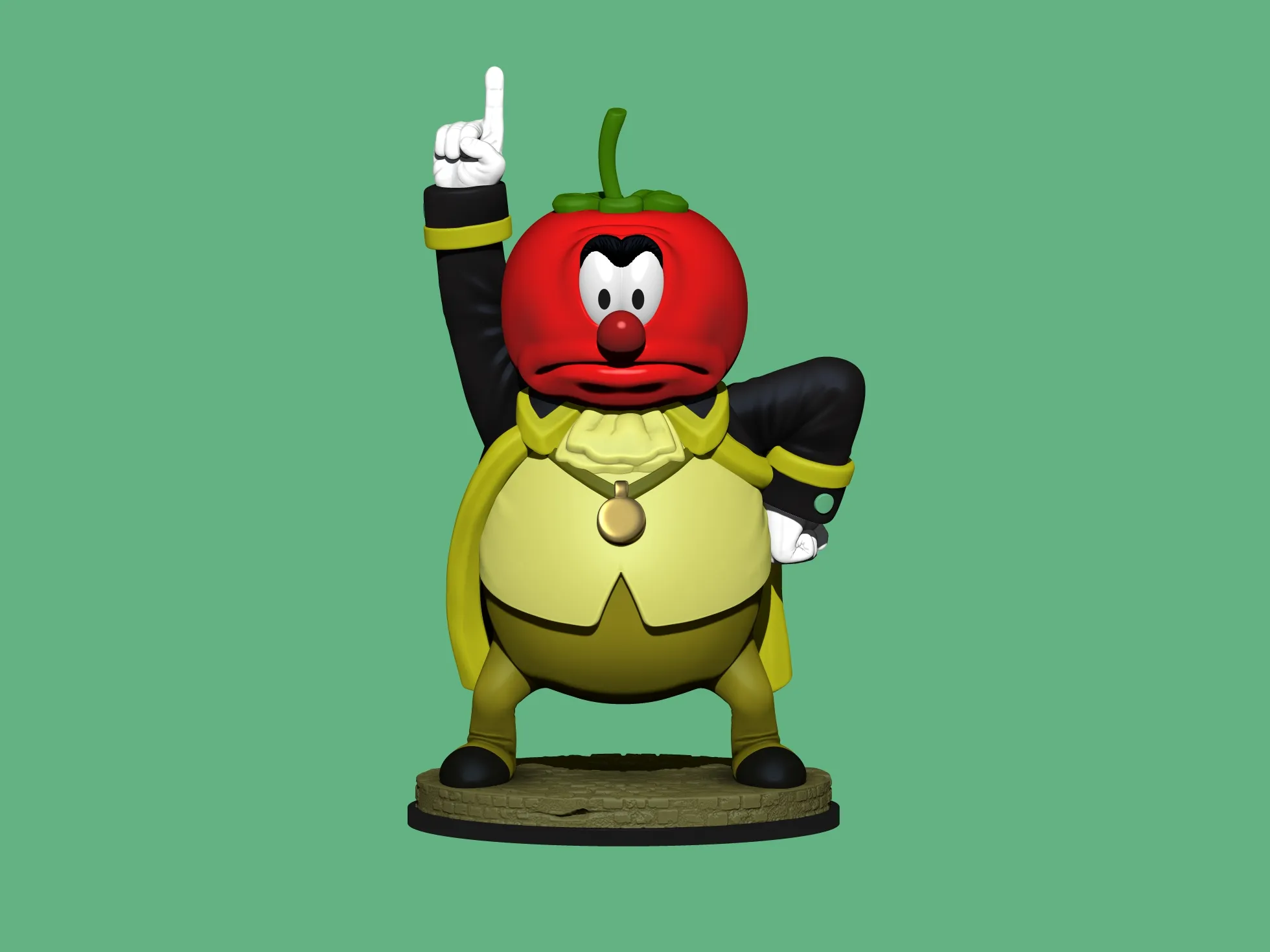 Signor Tomato STL 3D Model .c4d .max .obj .3ds .fbx .stl .blend