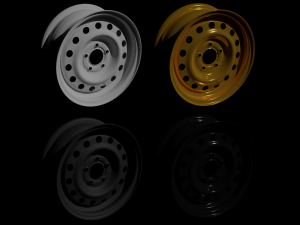 stamped steel rim 3D 모델