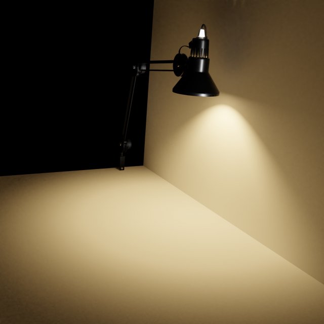 desk lamp of metal 3D Модель .c4d .max .obj .3ds .fbx .stl .blend 