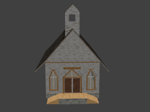 church old west interior exterior Modèle 3D